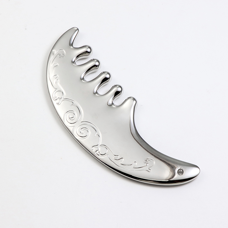 Metal Meridian Massage Comb for Scalp Stimulation and Relaxation